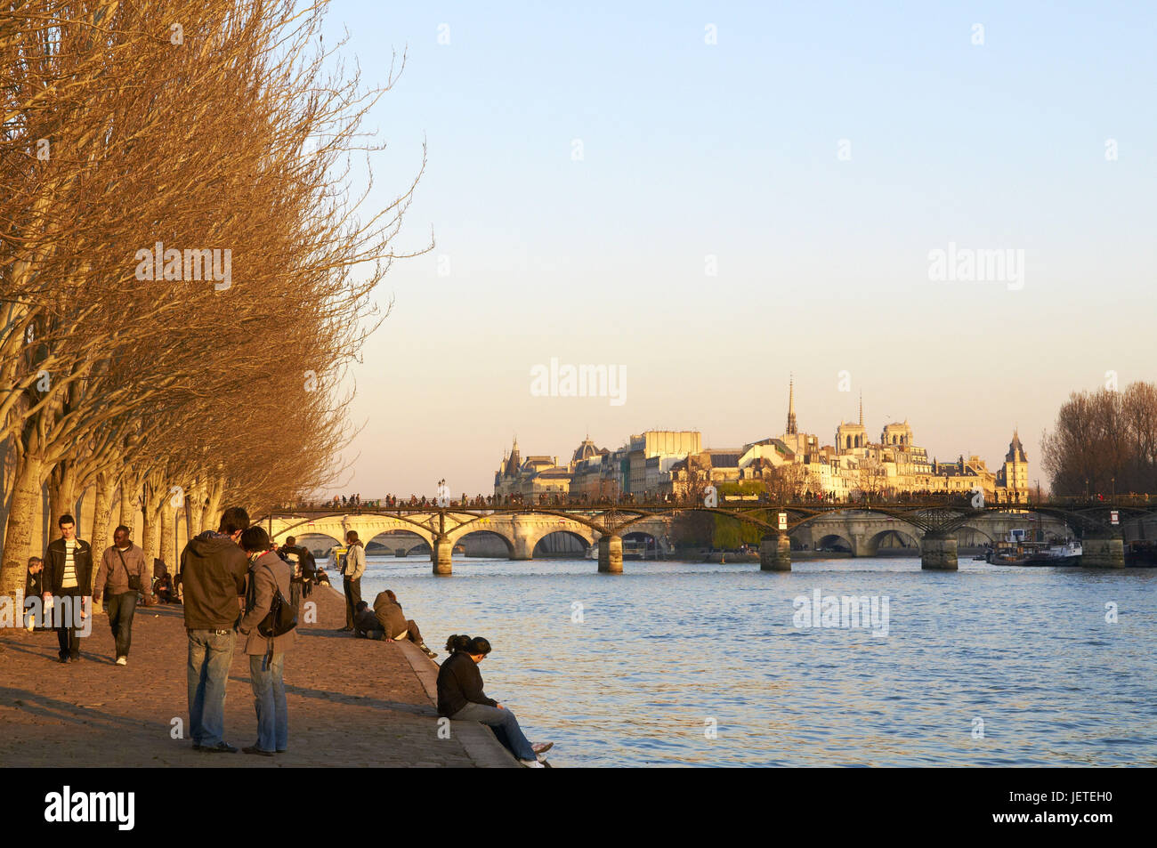 France, Paris, dans le tourisme, Seineufer Banque D'Images