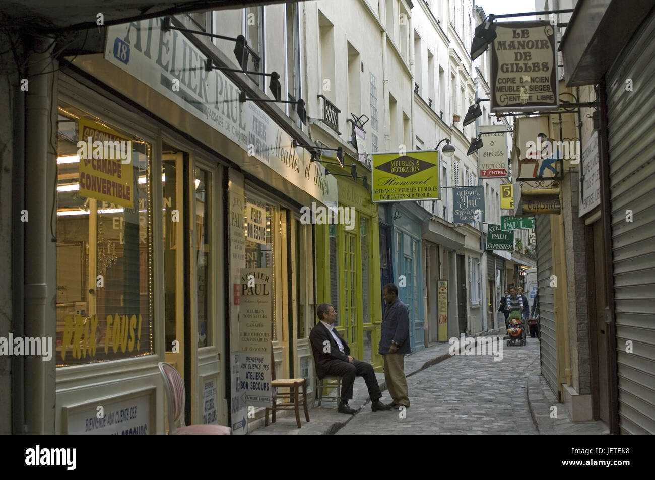 France, Paris, passage, vous Chantier, St. de coucher fabricant, les hommes, les divertissements, le modèle ne libération, Banque D'Images