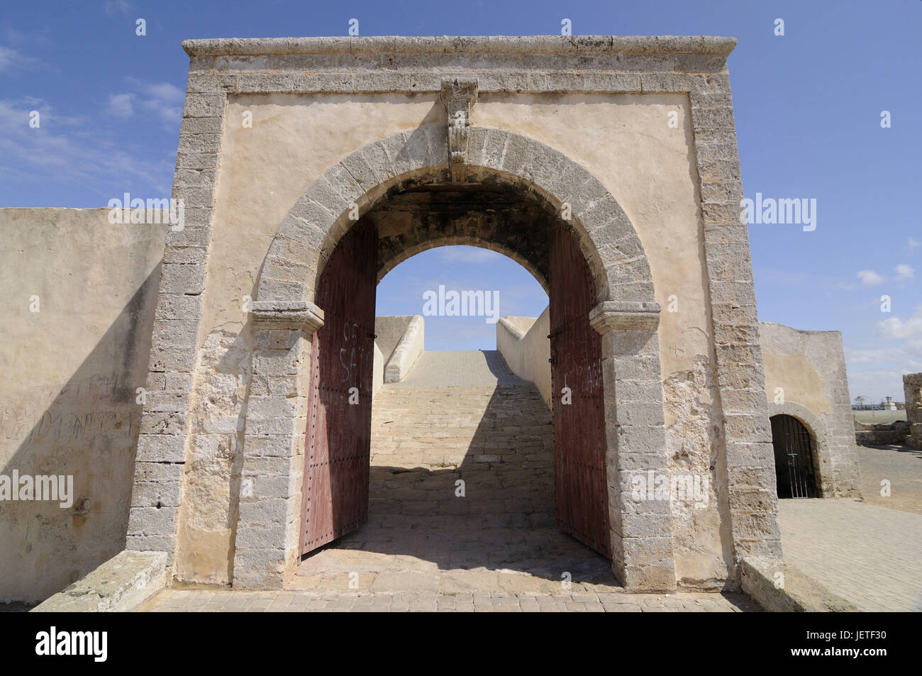 Forteresse, vieux, en portugais, el Jadida, à l'UNESCO patrimoine culturel mondial, le Maroc, l'Afrique, Banque D'Images