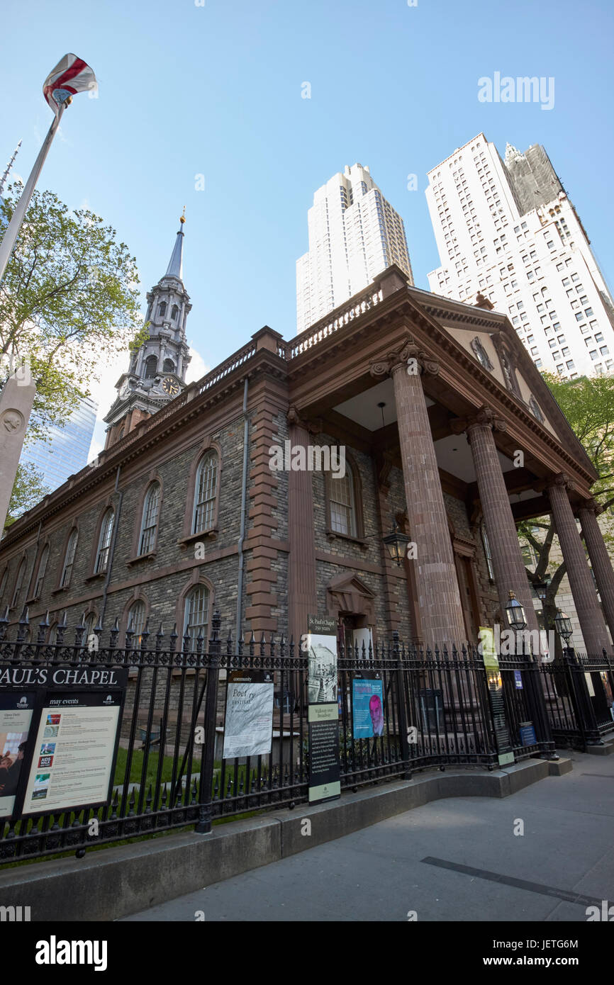 Chapelle Saint pauls New York USA Banque D'Images