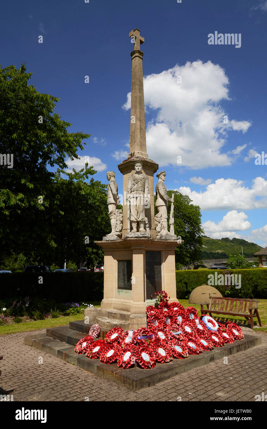 War Memorial Builth Wells Powys Pays de Galles UK Banque D'Images