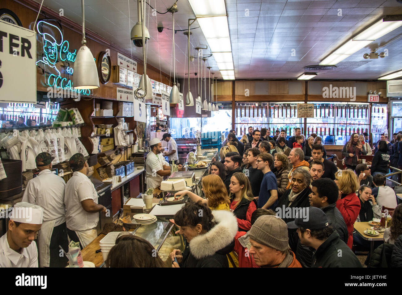 Katz's Delicatessen, Lower East Side, New York City, USA Banque D'Images