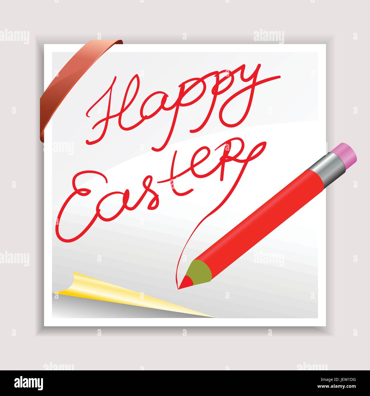 Note, mémo, Pâques, ravi, ambition, enthousiaste, joyeux, radieux de Illustration de Vecteur