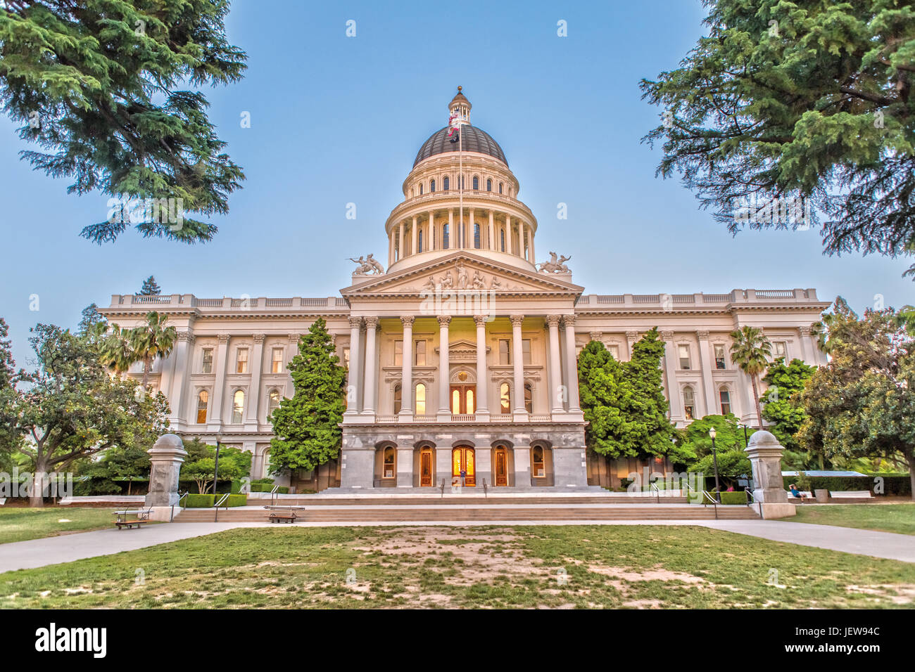 Le Capitole de l'État de Californie à Sacramento Banque D'Images
