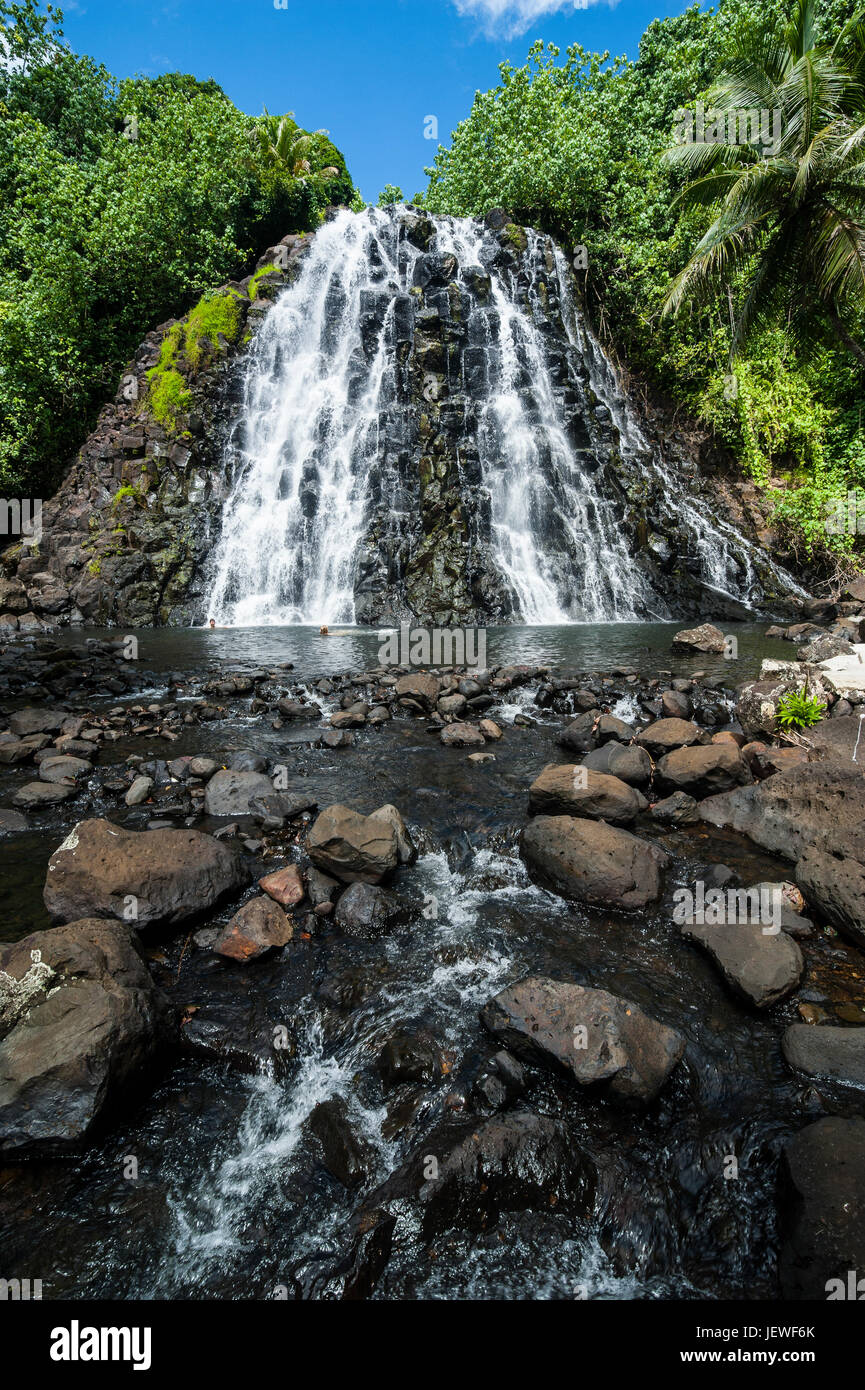 Kepirohi cascade, Pohnpei, Micronésie, Centre du Pacifique Banque D'Images