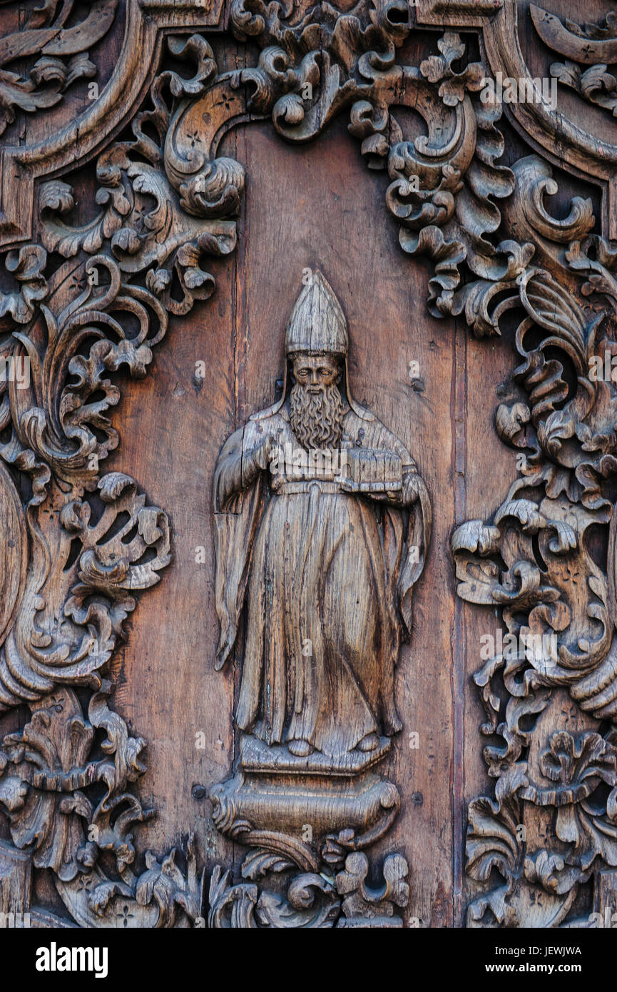 Près de la porte d'entrée de l'église San Augustin, Intramuros, Manille (Luzon, Philippines Banque D'Images