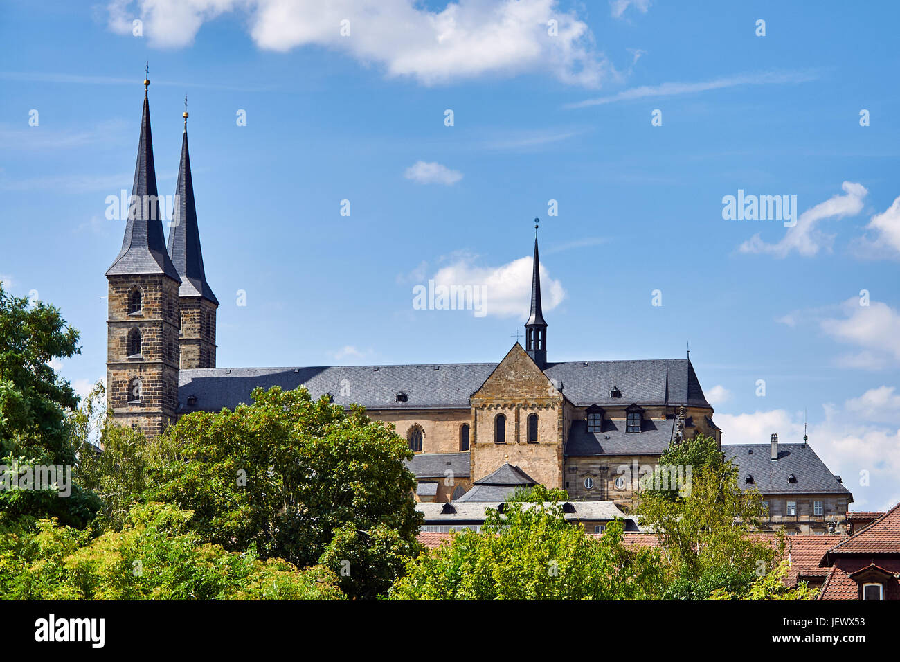 L'Abbaye de Michaelsberg, Bamberg, Bavière, Allemagne Banque D'Images