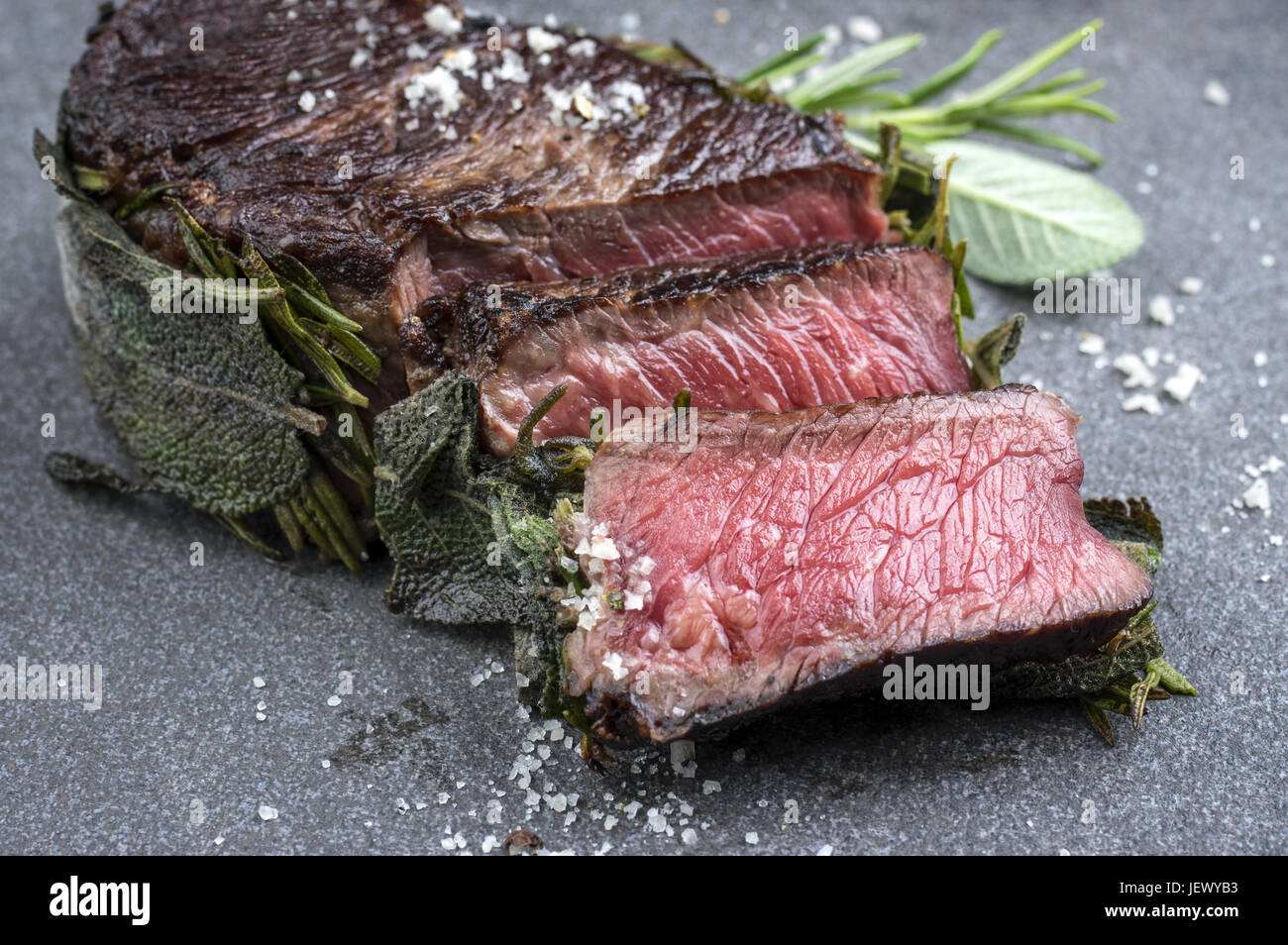 De l'Entrecôte Steak Barbecue à sec Banque D'Images