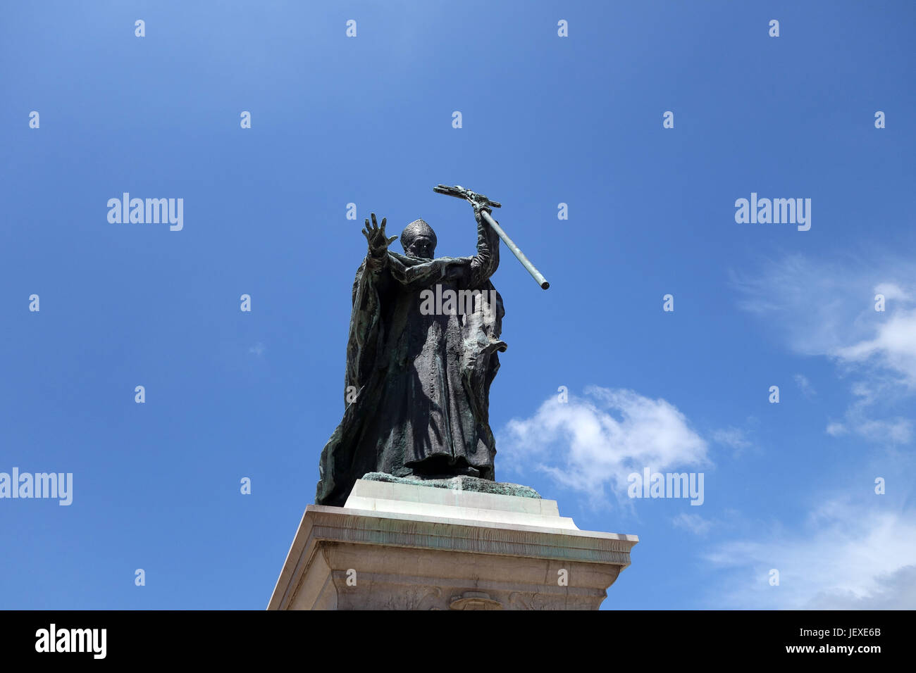 Statue du Cardinal Charles Martial Allemand Lavigerie Bayonne dans le Pays Basque sud ouest France Banque D'Images