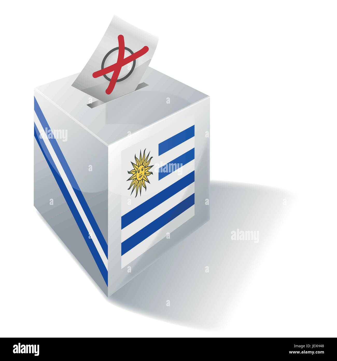 Vote, vote, l'Amérique du Sud, la politique, l'élection, le choix, l'Uruguay, à la terre, Illustration de Vecteur
