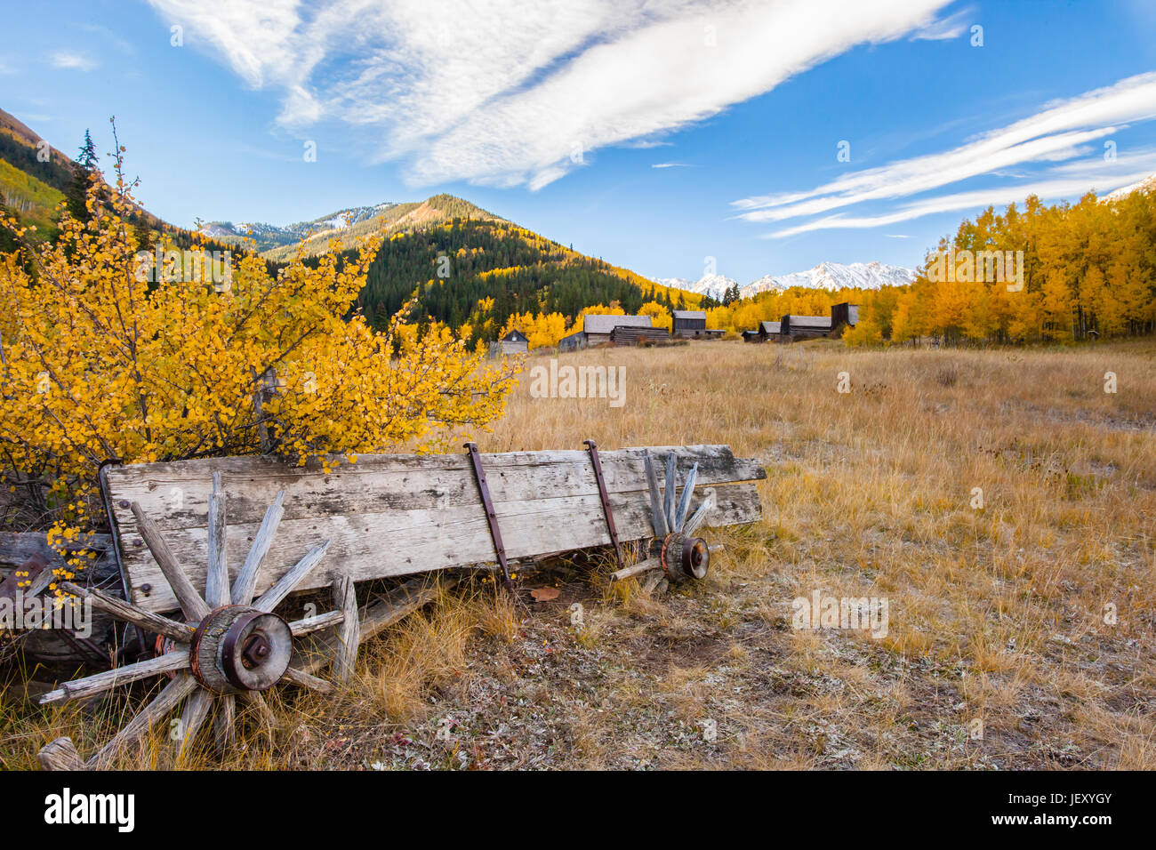 Ashcroft Ghost Town - Castle Creek Valley, Aspen, CO Banque D'Images