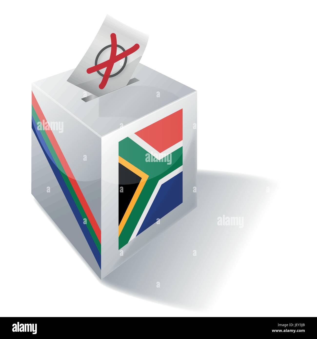 Drapeau, vote, vote, afrique du sud, choisissez, république, élections, le pouvoir économique, Illustration de Vecteur