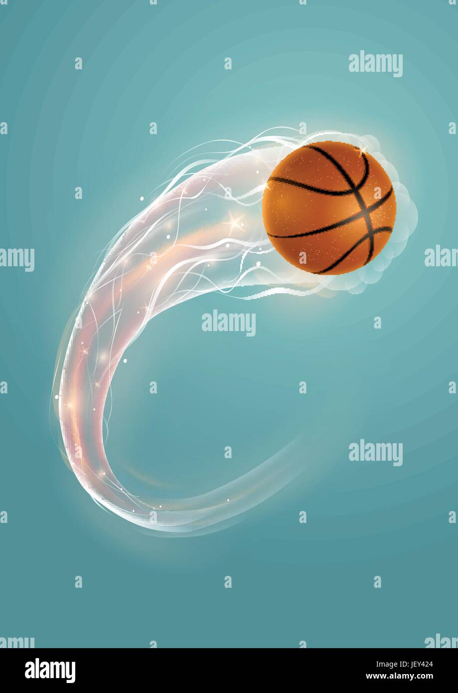 Ball, illustration, incendie, incendie, flammes, flammes, sport, basket-ball, Illustration de Vecteur