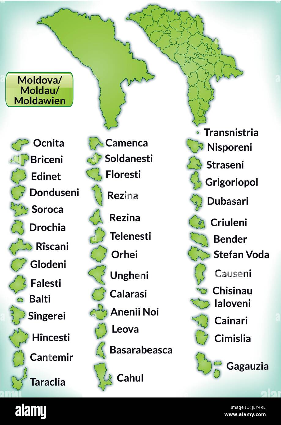 Site de Moldova avec bordures en vert Illustration de Vecteur