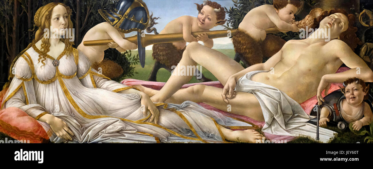 Vénus et Mars par Sandro Botticelli, vers 1485 Banque D'Images