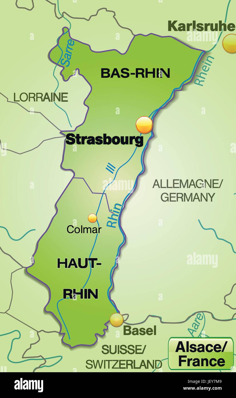Alsace map Banque de photographies et d'images à haute résolution - Alamy