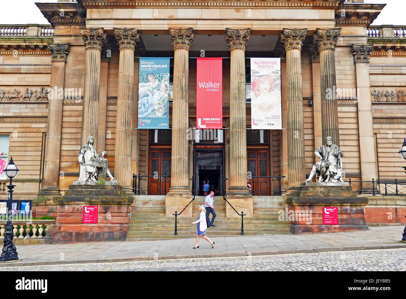 Avant de la Walker Art Gallery, Liverpool, Royaume-Uni Banque D'Images