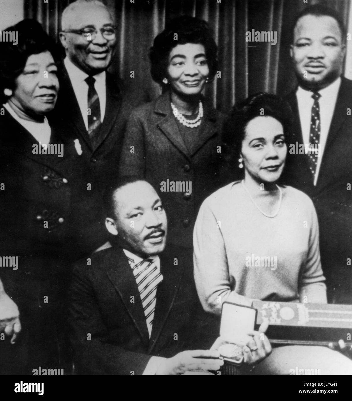 Martin Luther King, Coretta King, Martin Luther King senior, 1969 Banque D'Images