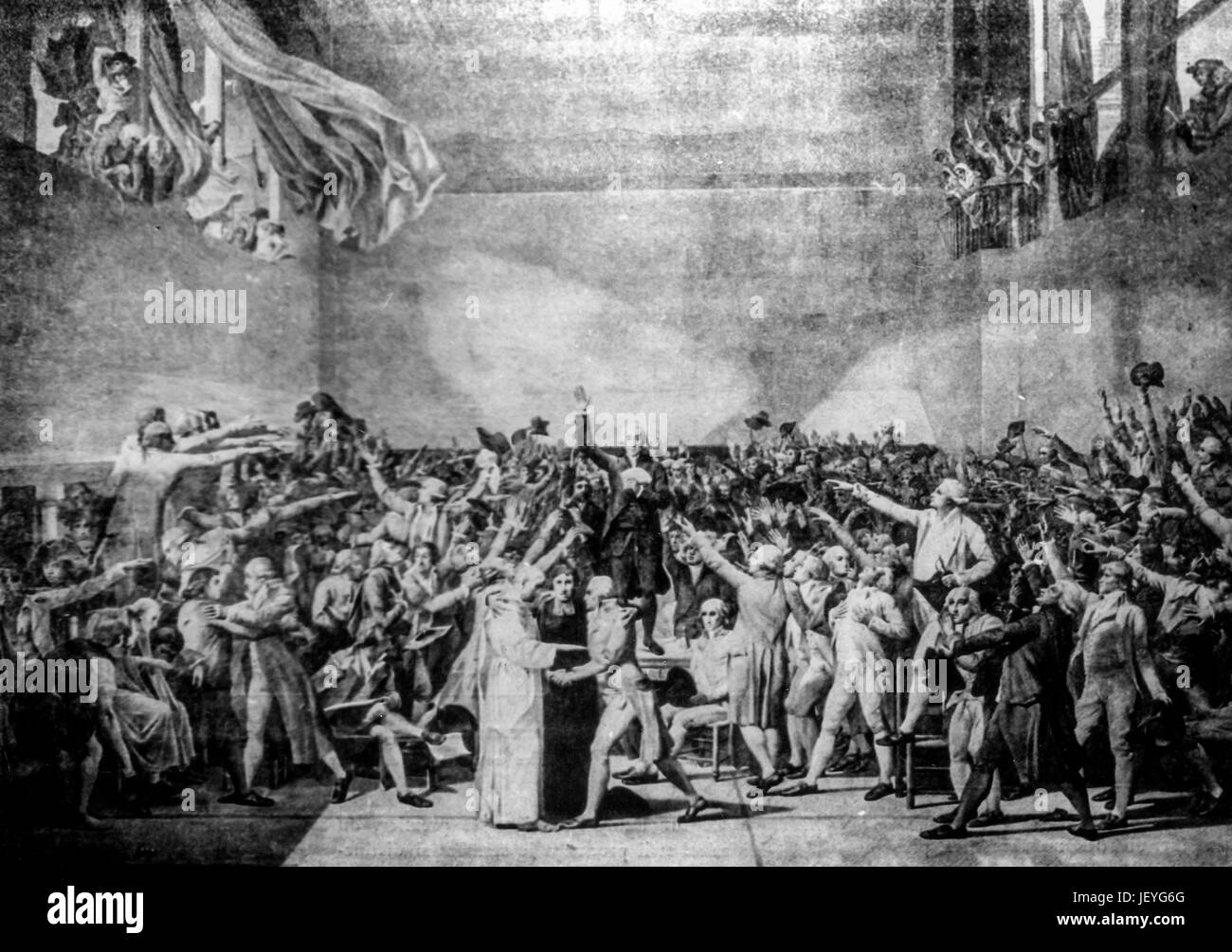 Jacques-Louis David, Tennis serment, 1792 Banque D'Images
