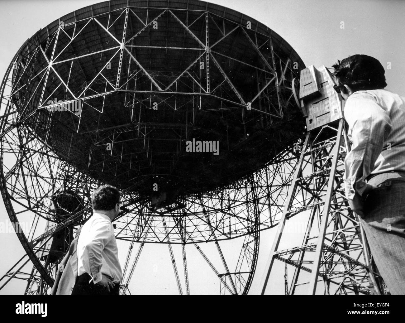 L'observatoire de Jodrell Bank, le mark I Banque D'Images