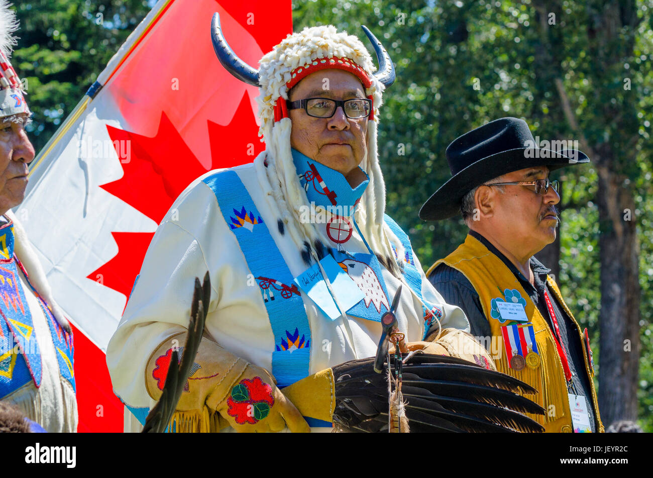 Les Premières Nations du Canada Pow Wow, Princes Island, Canada, Alberta, Calagary Banque D'Images