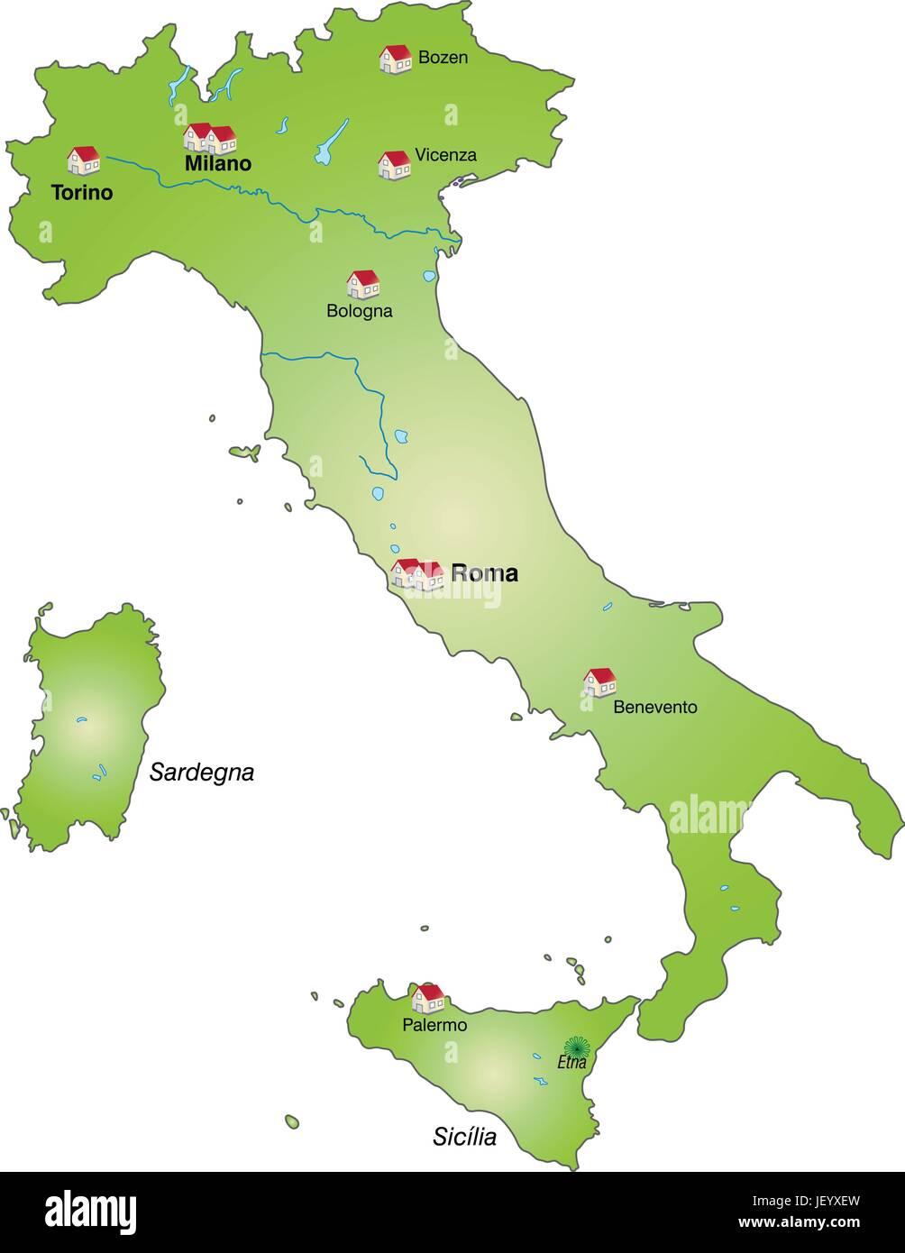 Carte Contours Italia Frontières Atlas Carte Du Monde