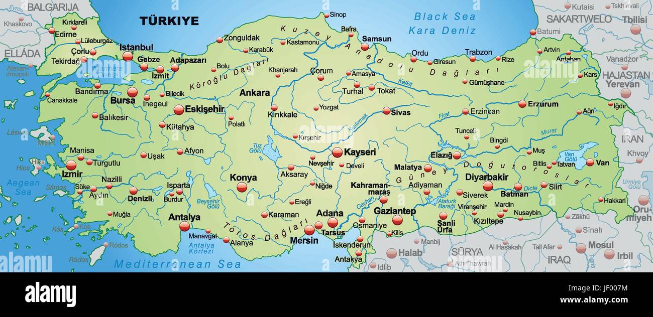 La Turquie Frontière Frontières Synopsis Carte Atlas
