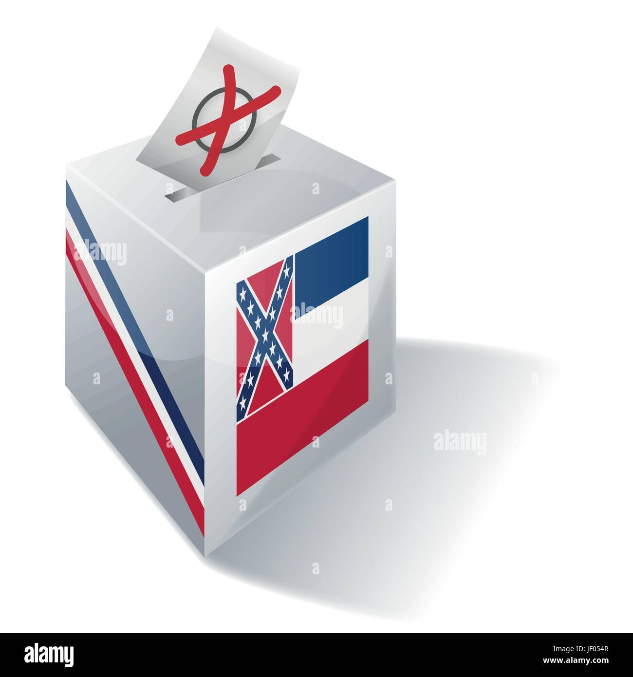 Vote, vote, état fédéral, rivière, eau, social, croix, urnes, drapeau, vote, Illustration de Vecteur