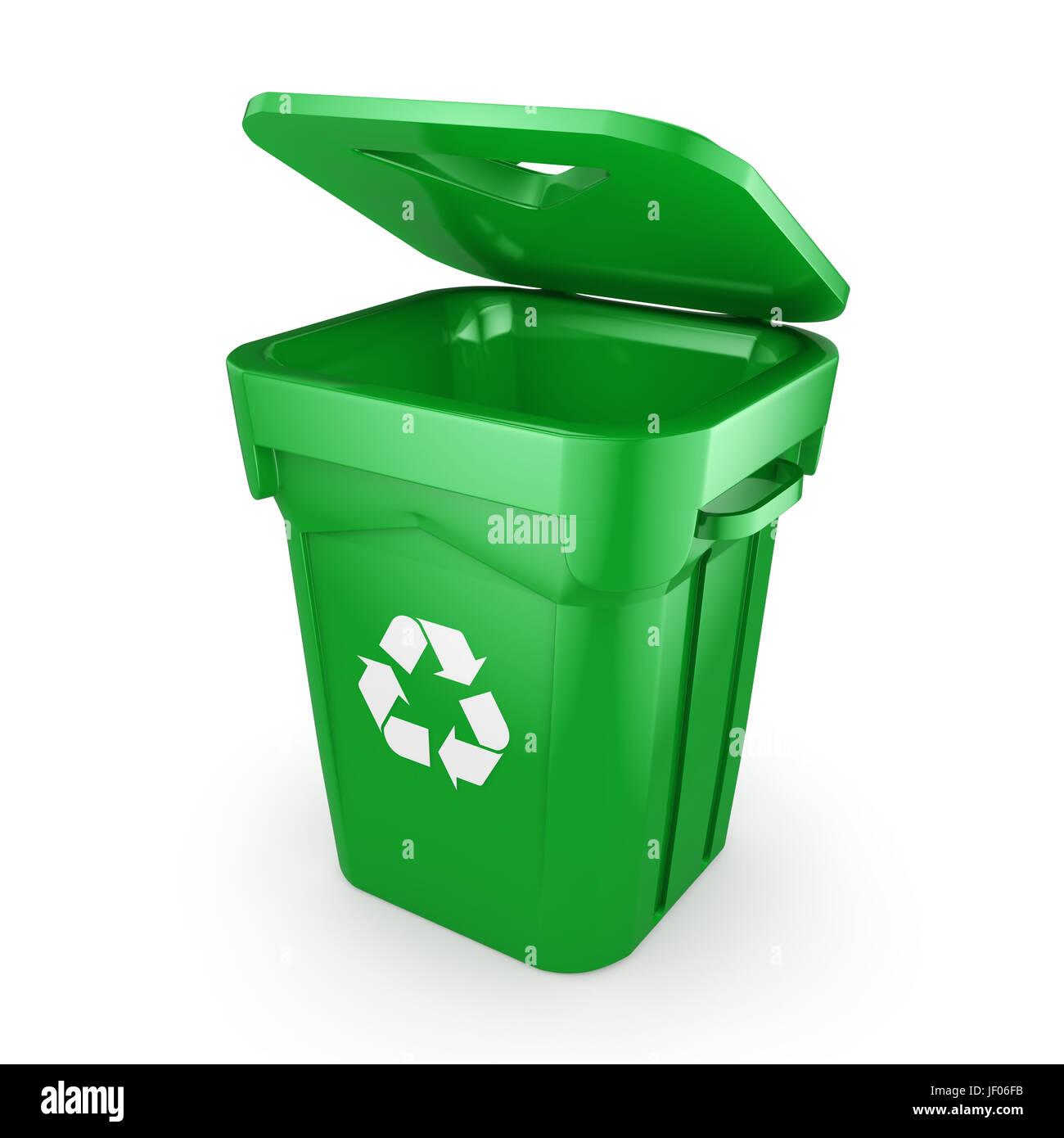 Bac de recyclage vert Banque D'Images