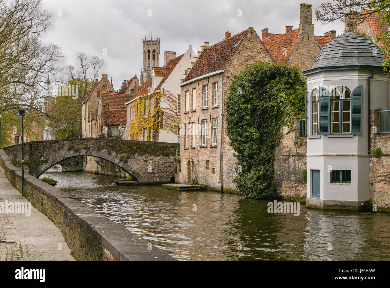 La ville romantique de Bruges Banque D'Images