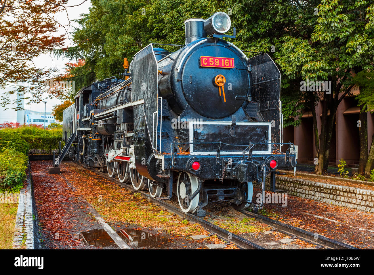 Une locomotive à vapeur à Hiroshima Children's Museum, à Hiroshima, Japon Banque D'Images