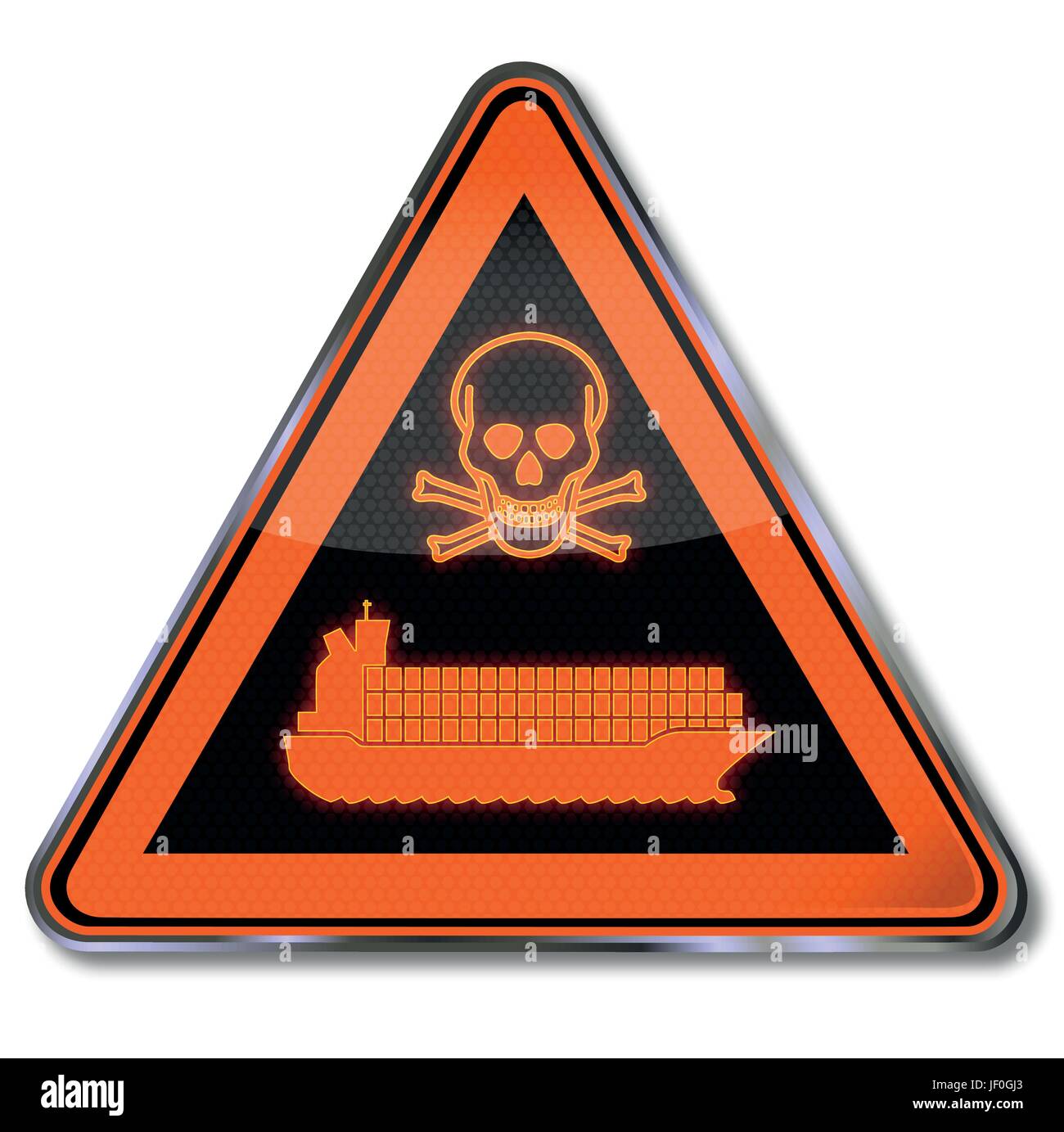 Accident, poison, mer ouverte, l'eau salée, la mer, l'océan, l'eau, contenant, Illustration de Vecteur