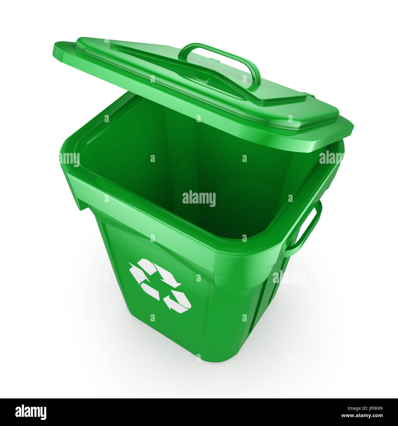 Bac de recyclage vert Banque D'Images