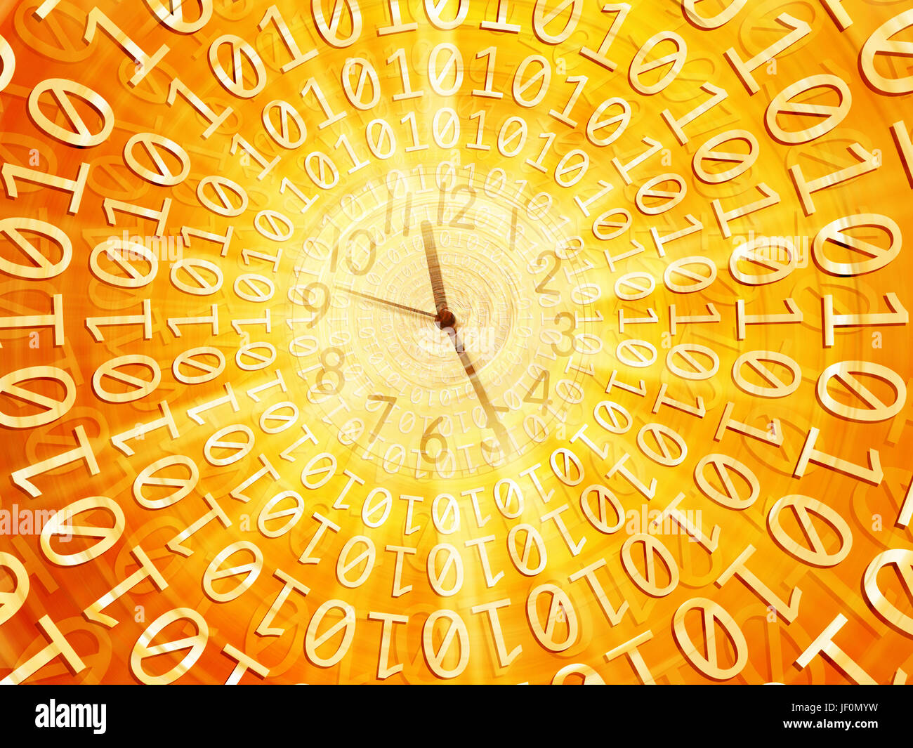 Contexte conceptuel de l'image binaire et résumé des lumières et de l'heure d'internet Banque D'Images