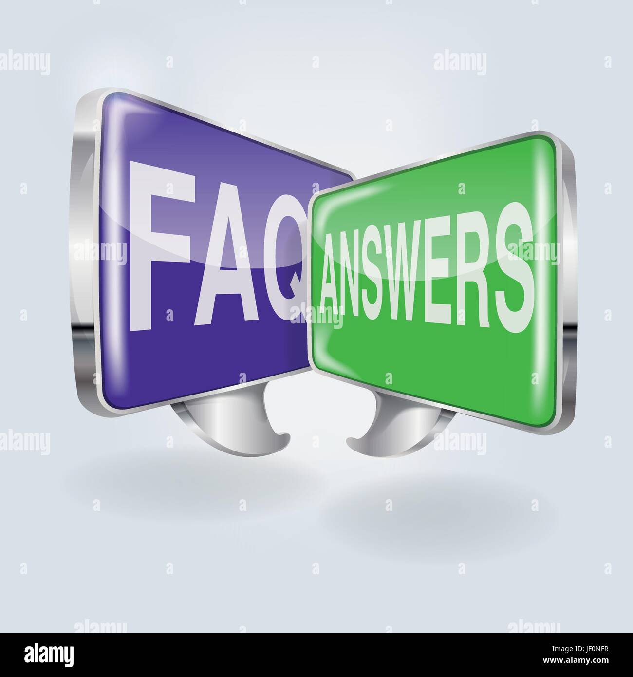 Discours FAQ et réponses Illustration de Vecteur