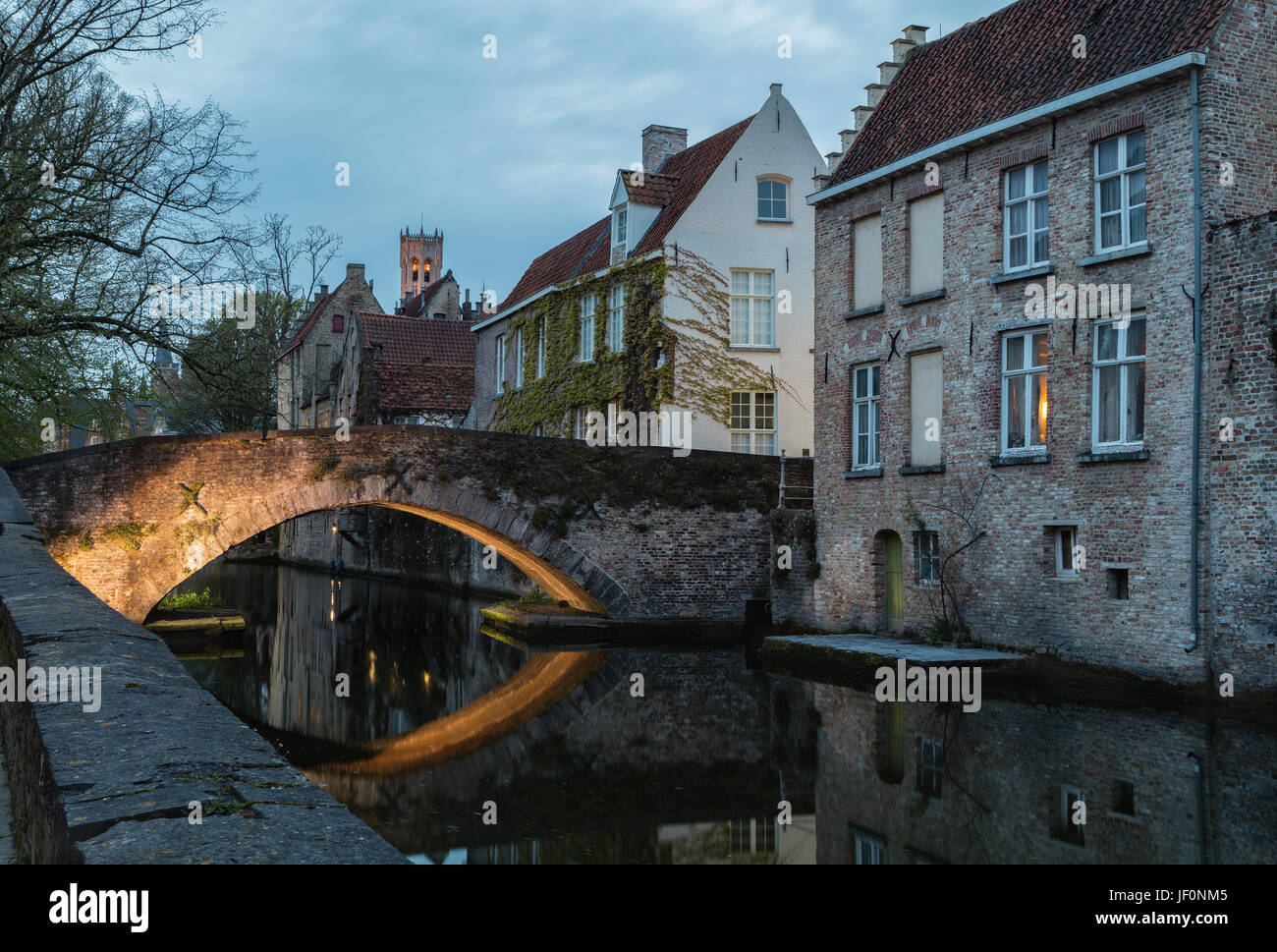 La ville romantique de Bruges Banque D'Images