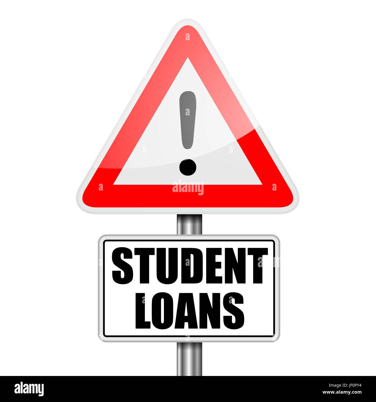 L'attention de prêts aux étudiants Banque D'Images