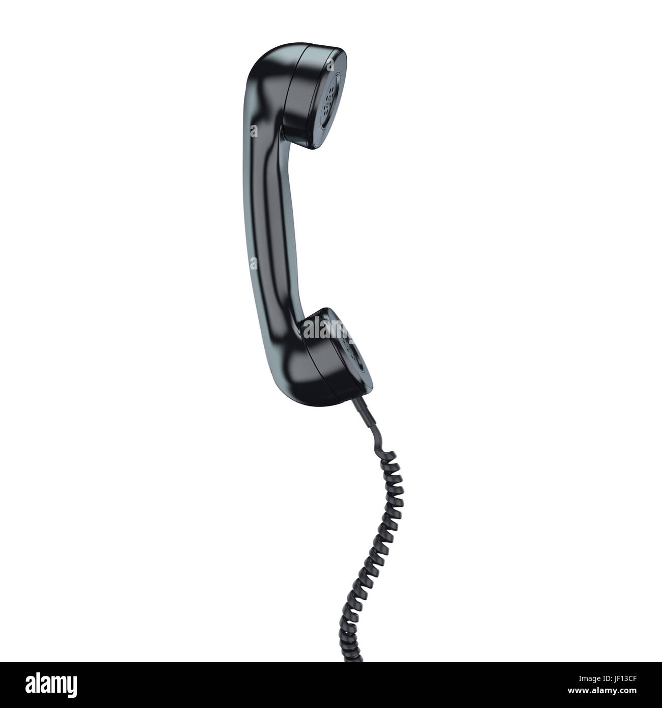 Le rendu 3D vieux combiné téléphonique Banque D'Images