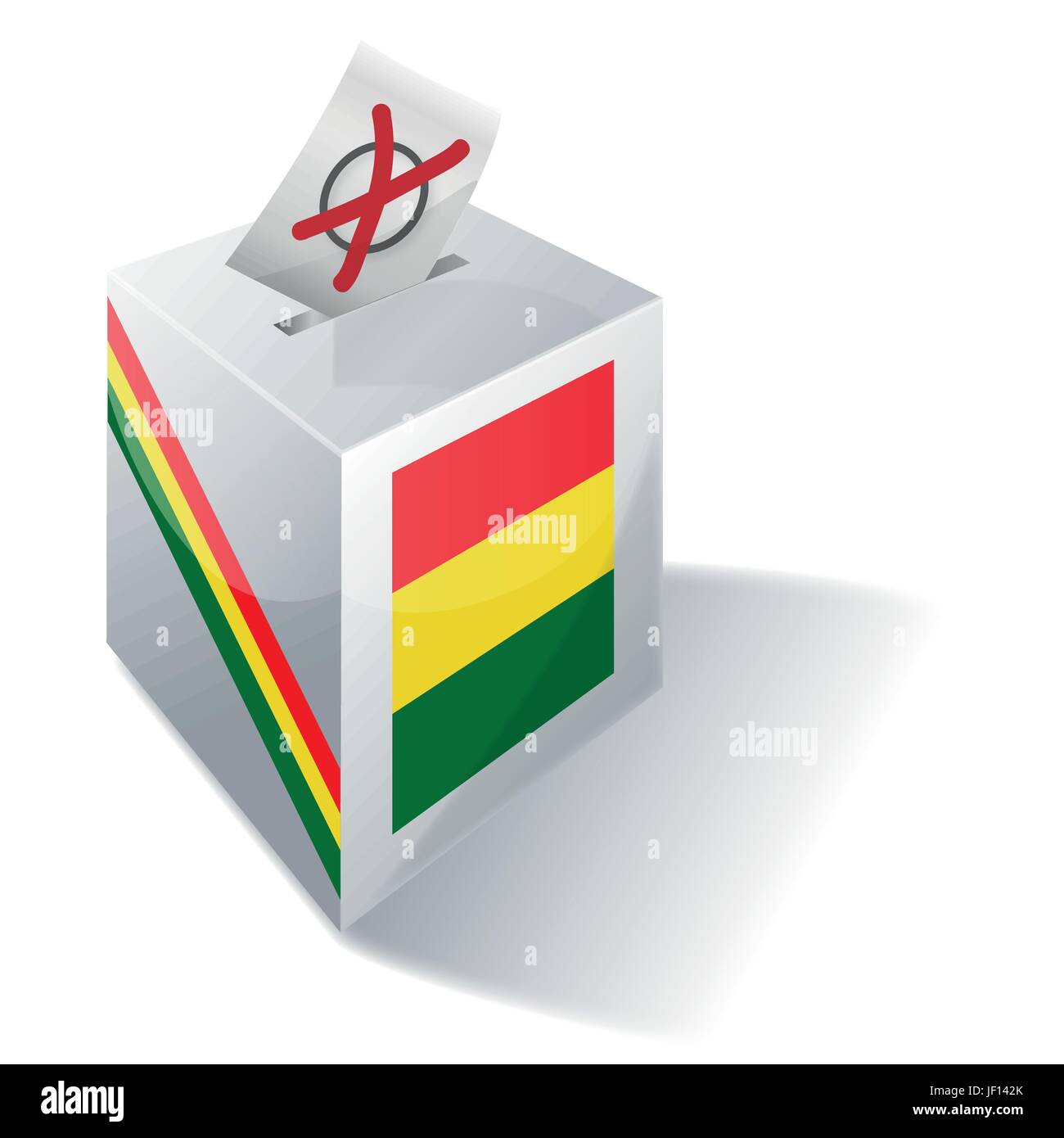 Vote, vote, politique, Choisir, choix, choix, urne, Bolivie, Illustration de Vecteur