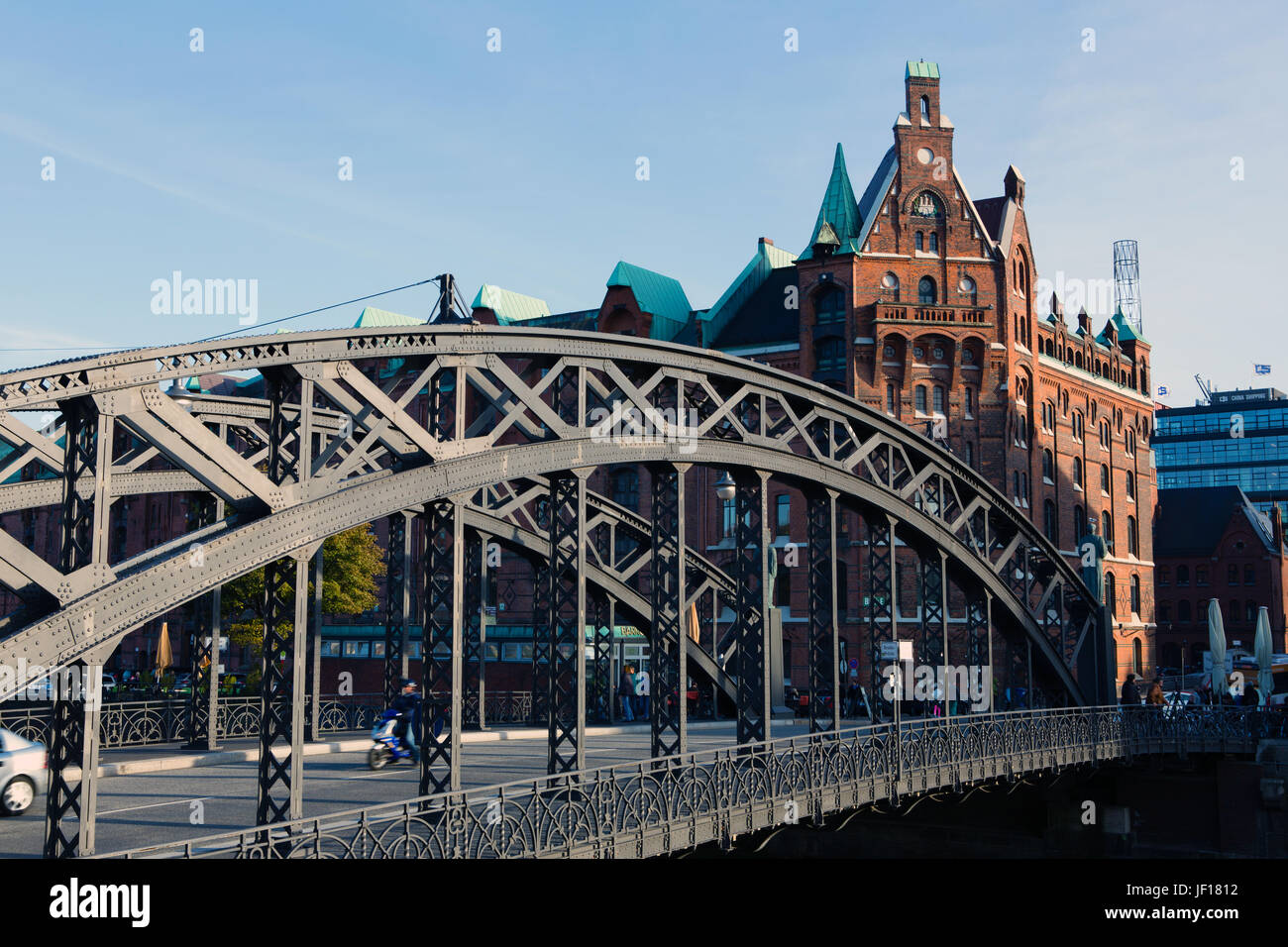 Quartier commerçant historique, Hambourg, Allemagne Banque D'Images