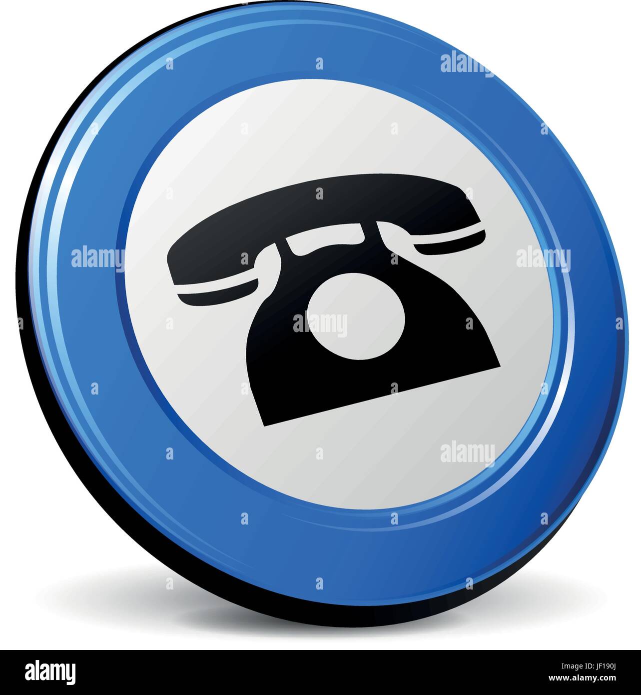Téléphone, téléphone, appel, bleu, isolé, antique, noir, de teint basané, jetblack, profonde Illustration de Vecteur