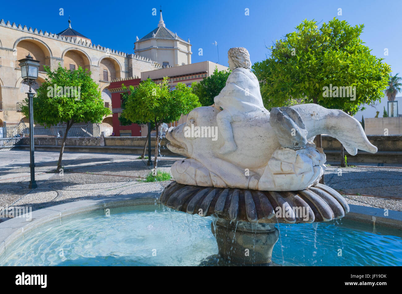 La fontaine de la Plaza del Triumfo Cordoba Andalousie Espagne Banque D'Images