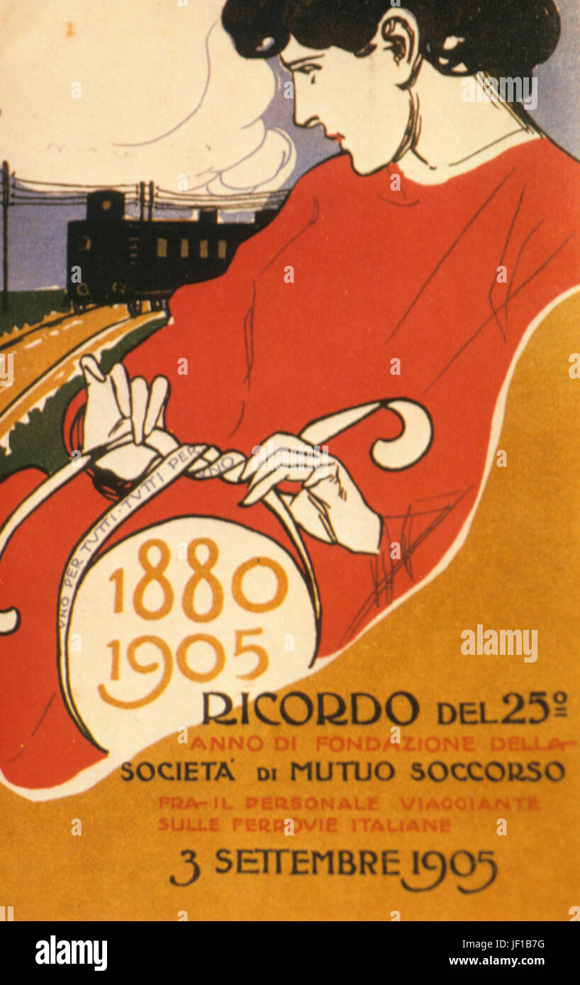 Società Mutuo Soccorso, 1905 Banque D'Images