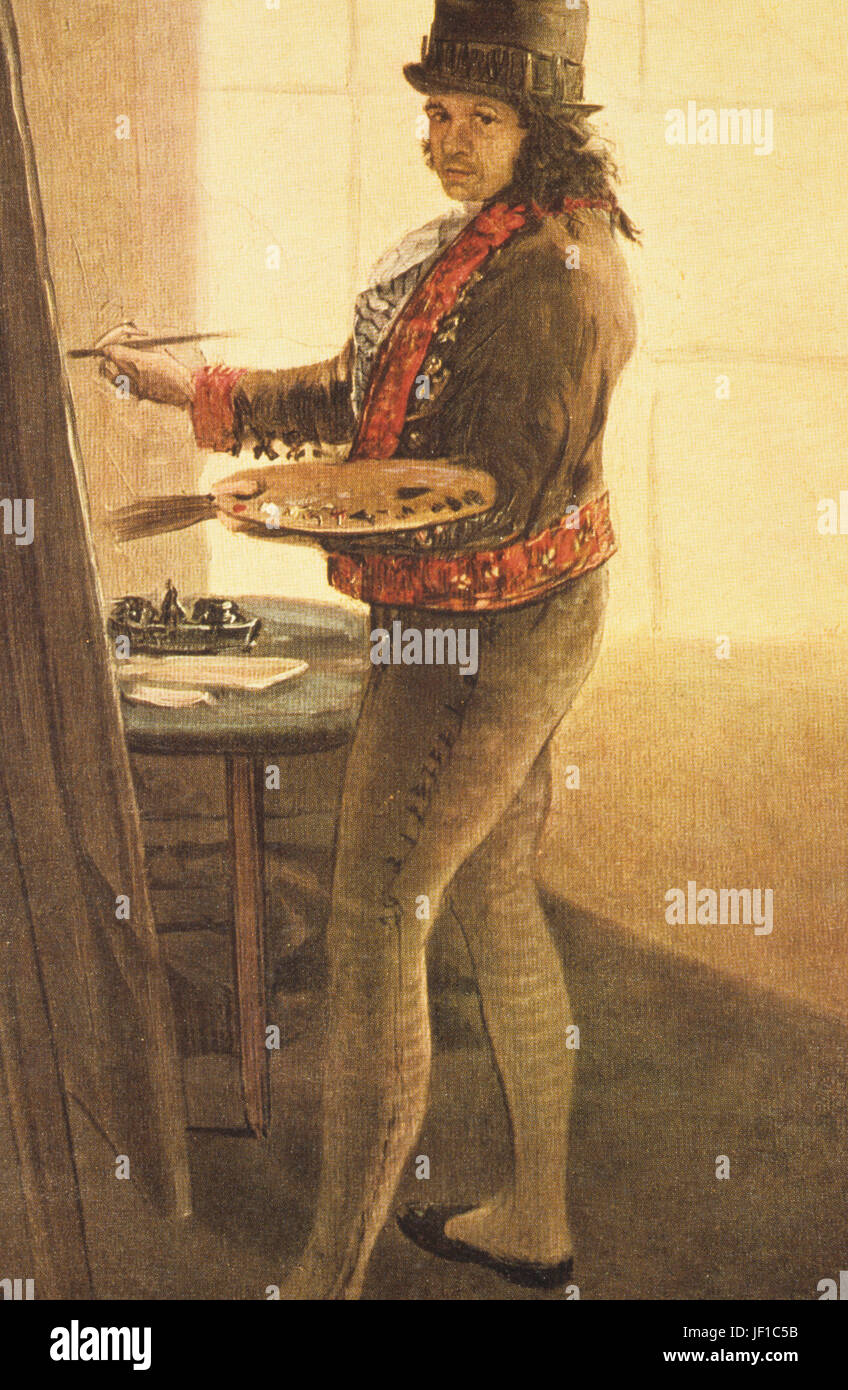 Francisco Goya, l'auto-portrait en studio, 1793-95 Banque D'Images