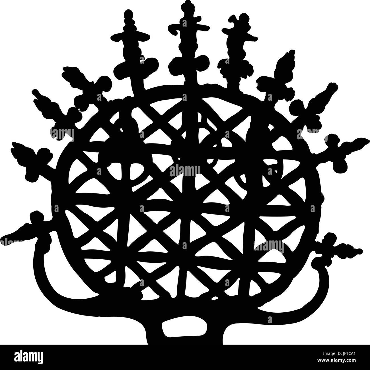 Monument historique, art, statue, sculpture, fort, noir, basané,,, jetblack Illustration de Vecteur