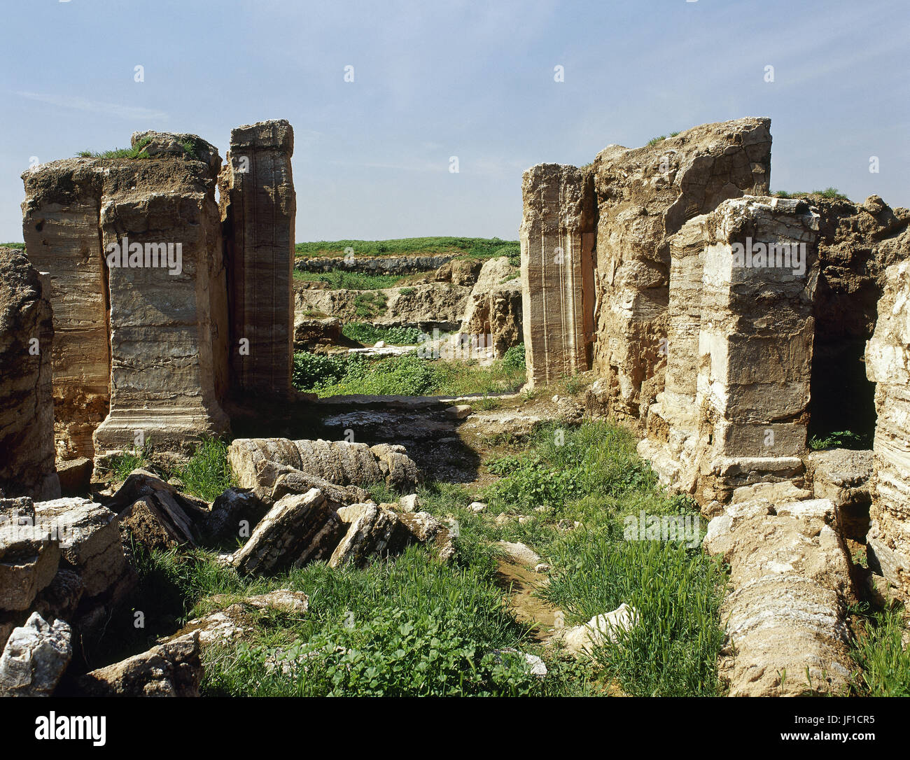 La Syrie. Dura-Europos, hellénistique et Parthe, ville romaine. Aujourd'hui, SalhiyŽ. Temple d'Atargatis. Photo prise avant la guerre civile. Banque D'Images