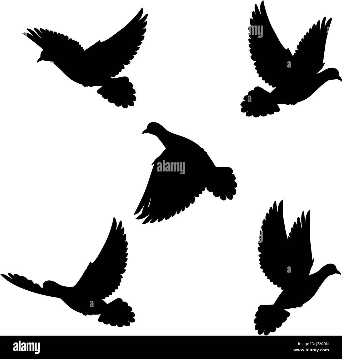 Les oiseaux d'un noir profond Illustration de Vecteur Les oiseaux d'un noir profond Illustration de Vecteur