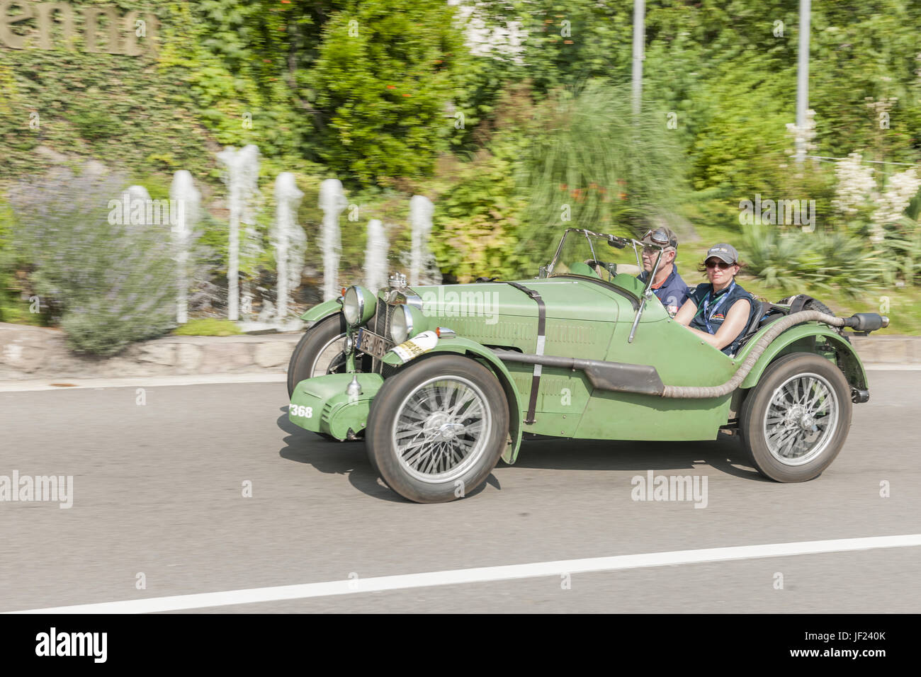 Le Tyrol du Sud Rallye 2016 MG J2  side vert Banque D'Images