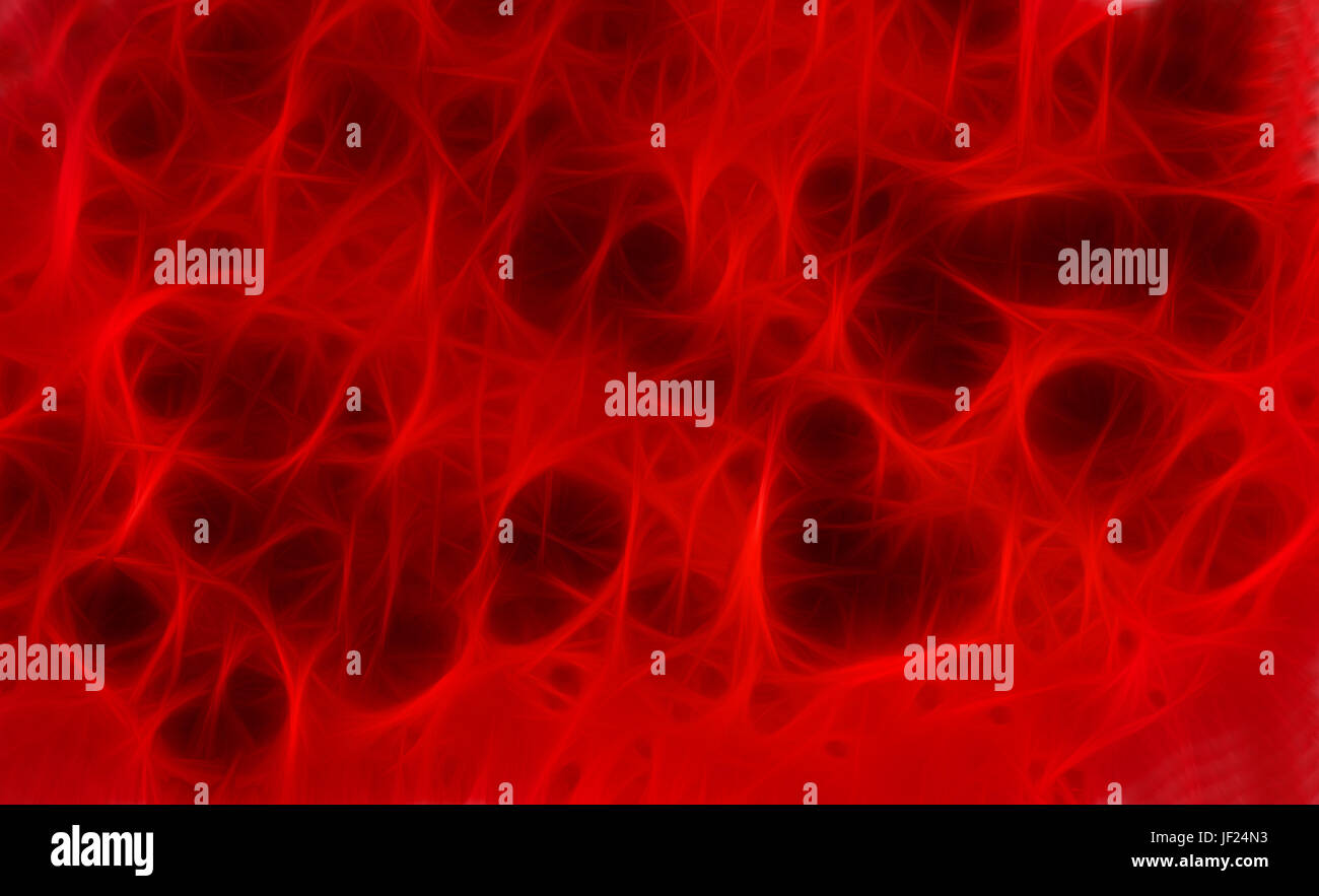 Résumé Contexte En fractal couleur rouge ressemblant à la structure des tissus Banque D'Images