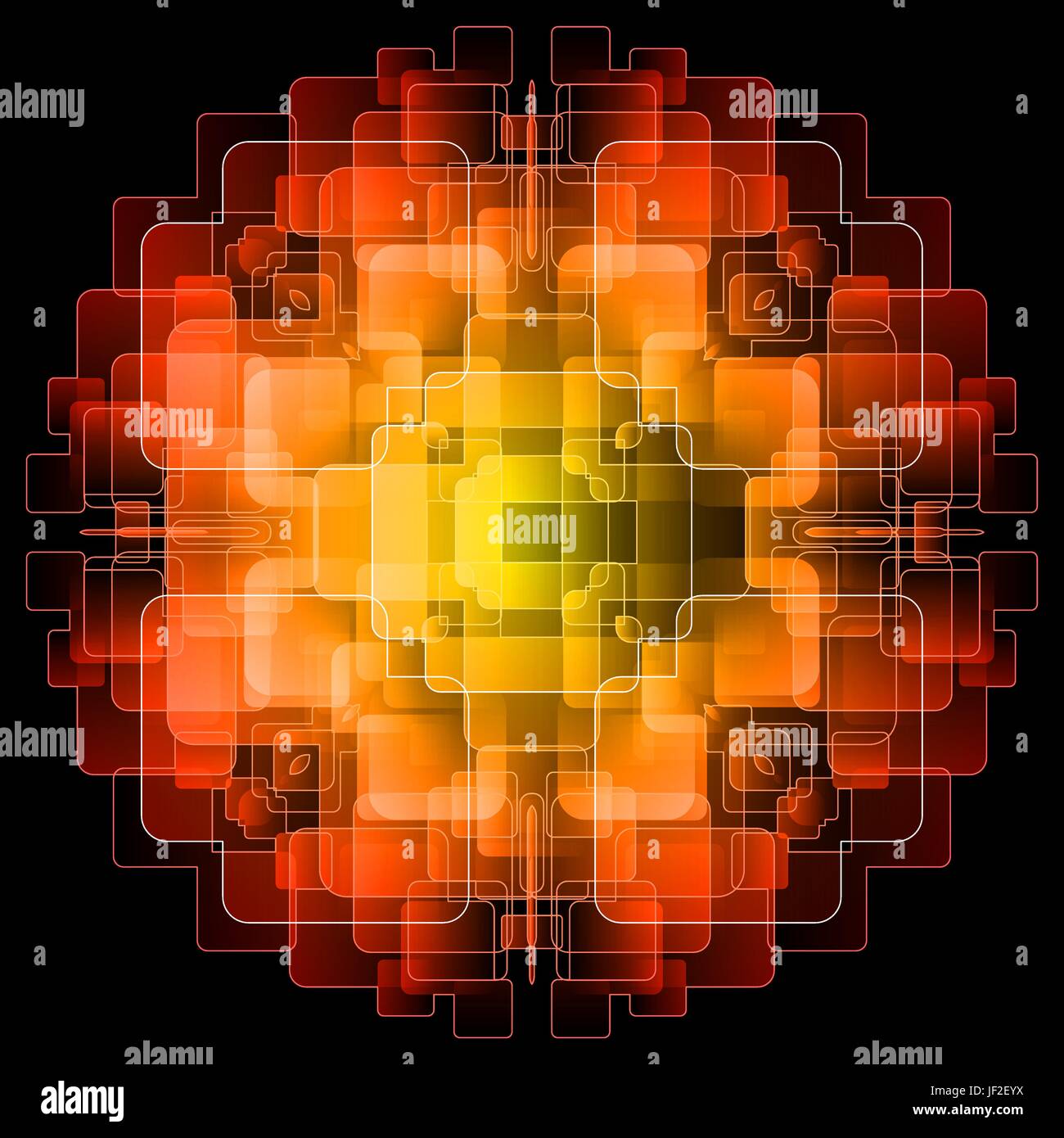 La couleur, de la modernité, moderne, noir, de teint basané, jetblack, noir profond, ornement, Illustration de Vecteur